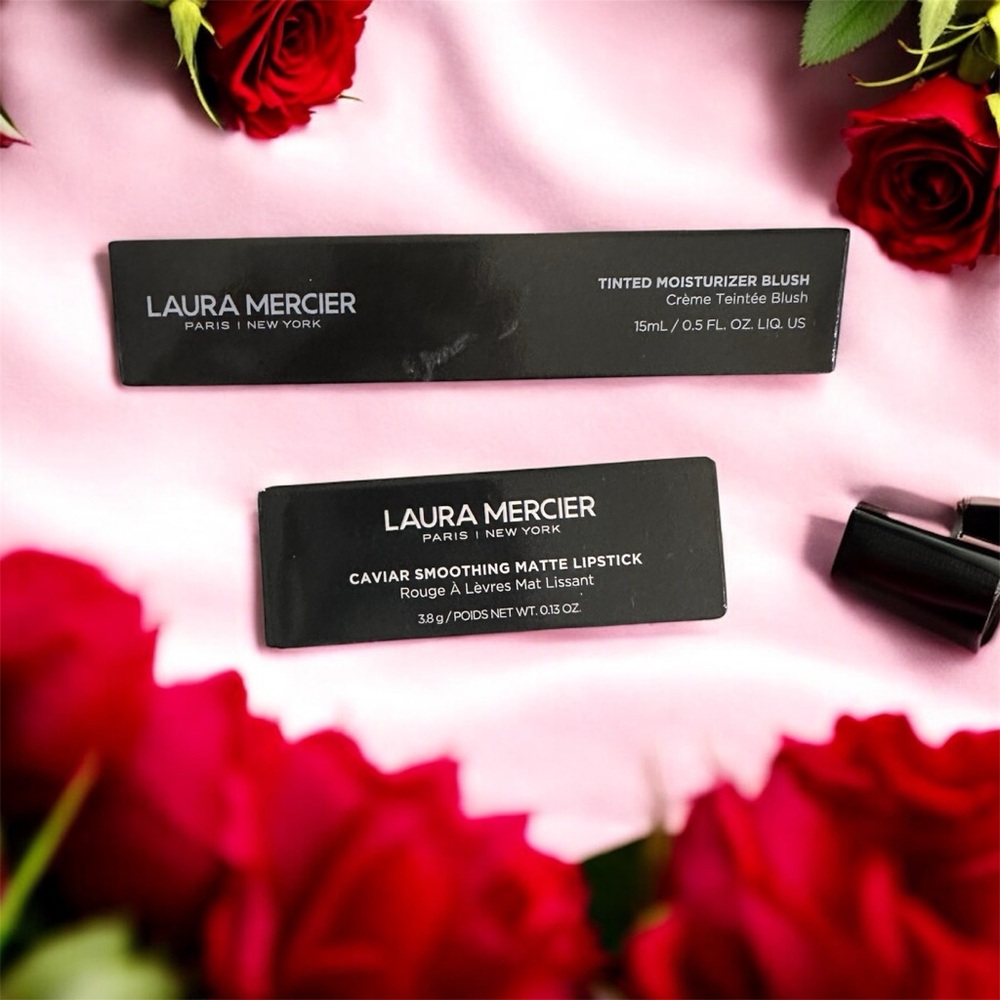 Laura Mercier Creme Tinted Moisturizer Blush and Caviar Matte Lipstick